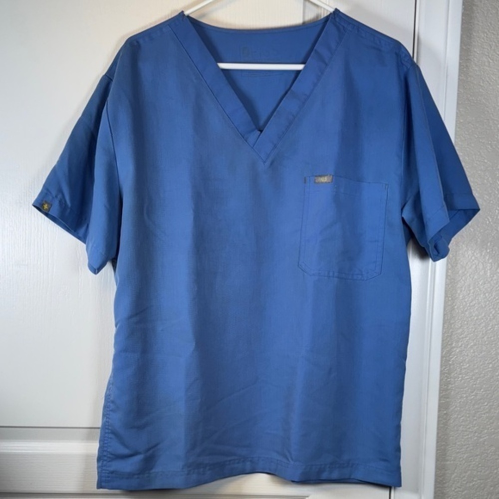 FIGS Technical V-Neck Top Surgeon Pharmacist Doctor Nurse Cargo Scrub LRG #5767